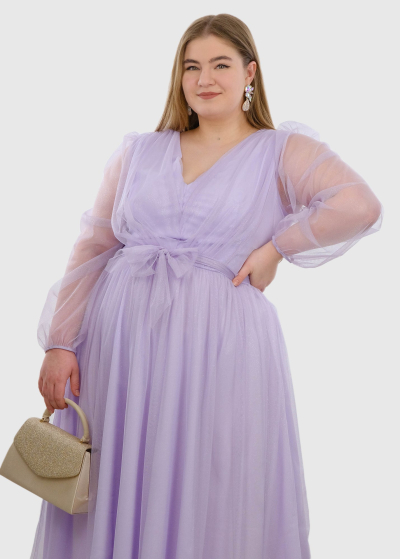 Olga Plus Size light purple evening dress