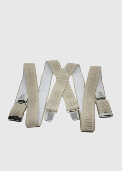 Fulgenzio beige mens suspenders