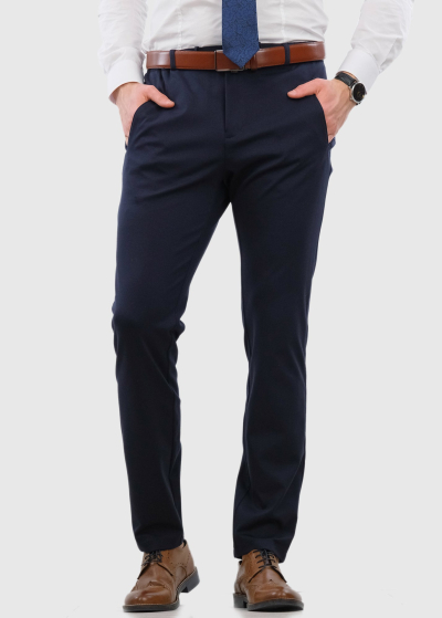 Raul dark blue men's trousers with pockets
