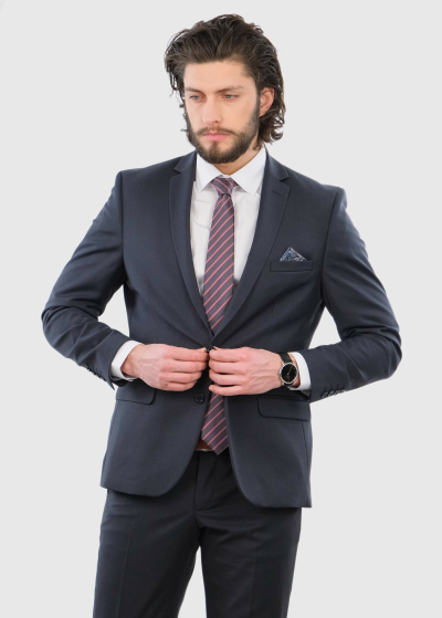 Raffaele Slim Fit dark-grey woolen men's suit
