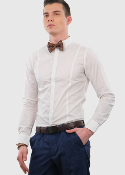 Agatone Slim Fit balts vīriešu krekls