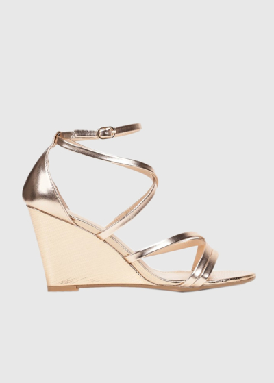 Maddalena gold platform sandals