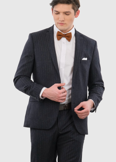 Annibale Slim Fit dark blue woolen suit