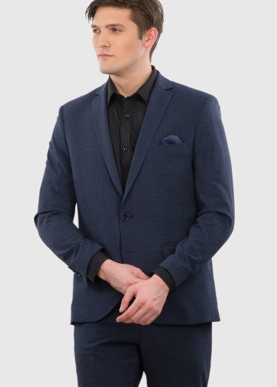 Alessio Slim fit dark blue woolen suit