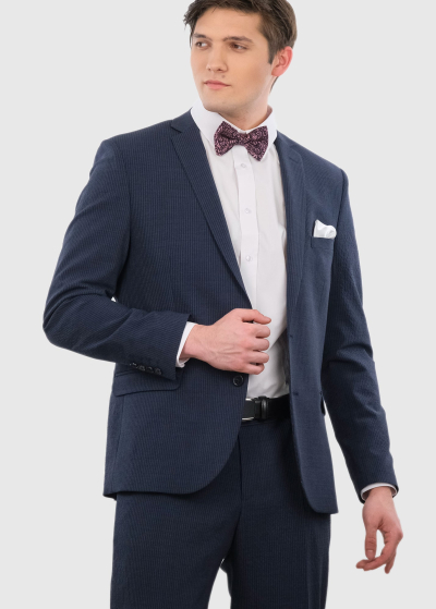 Alessio Slim fit dark blue woolen men's suit