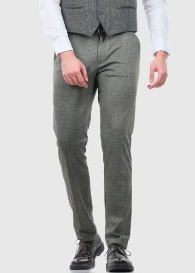 Melchiorre Slim Fit темно-зеленые мужские брюки