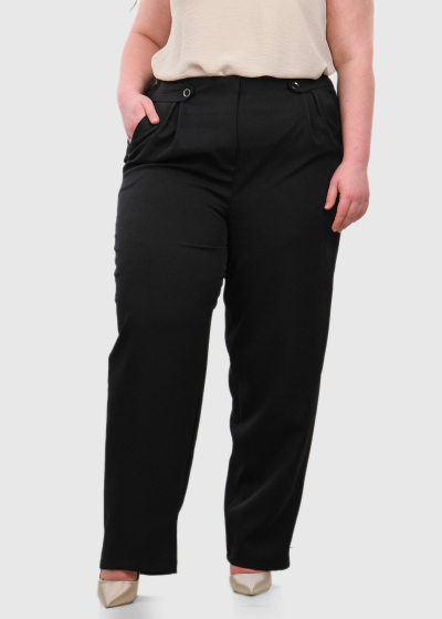 Fioralba Plus Size black pants with pockets
