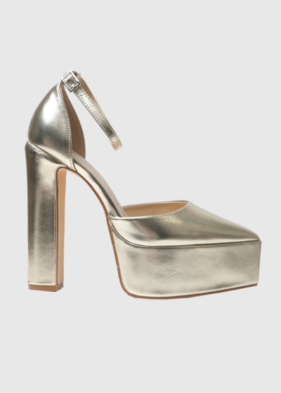 Lorenza gold platform sandals