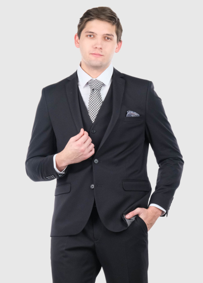 Melchiorre Slim Fit black suit