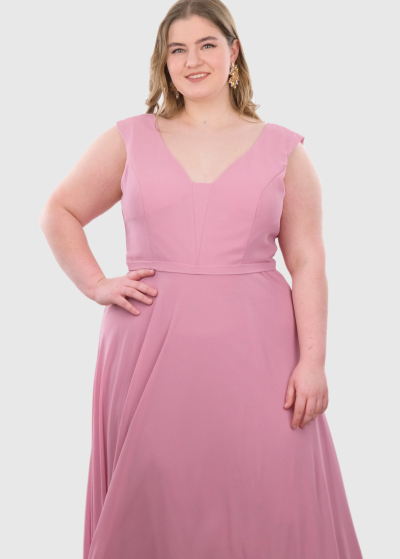 Venera Plus Size light pink evening dress