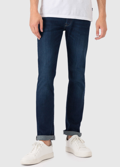 Slim Fit темно-синие мужские джинсы