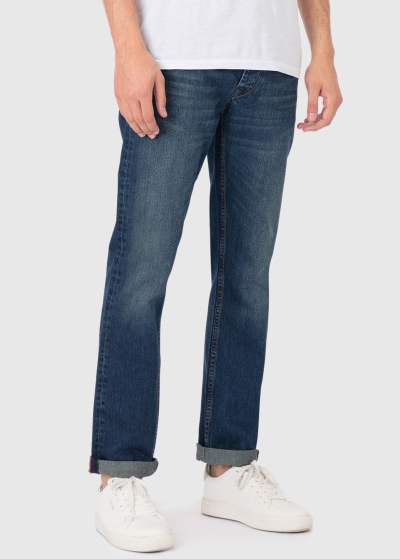 Slim Fit blue mens jeans