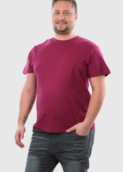 Aurelio Plus Size bordo mens t-shirt