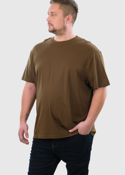Aurelio Plus Size brown mens t-shirt