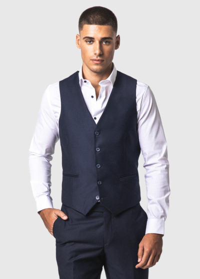 Vinicio blue classic vest