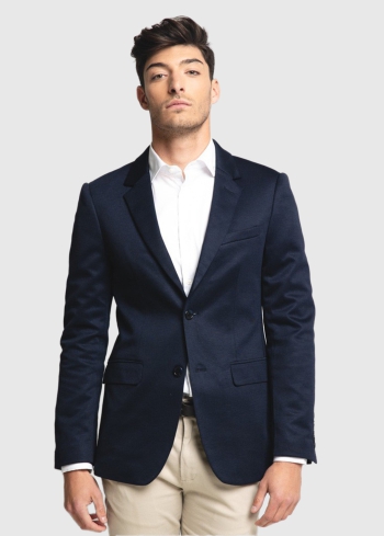 Vittorino dark blue men's buttoned blazer