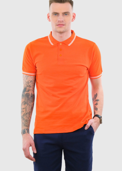 Fausto oranžs vīriešu polo t-krekls