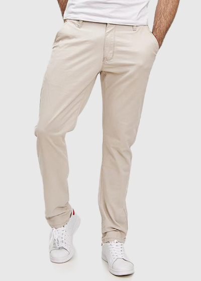 Anastasio Slim Fit бежевые мужские брюки