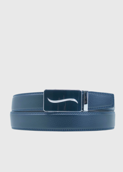 Guiseppe dark blue leather men's belt