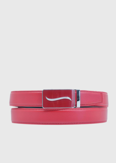 Guiseppe red leather men's belt