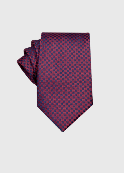 Mens tie in small check