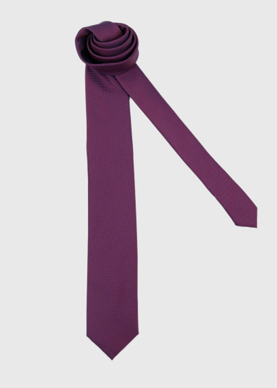 Bordo mens tie in small check