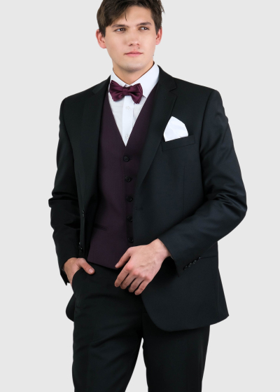 Mirco Regular Fit black woolen suit