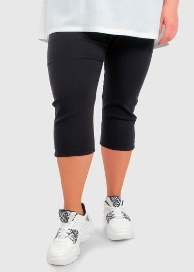 Ginevra Plus Size black cropped pants