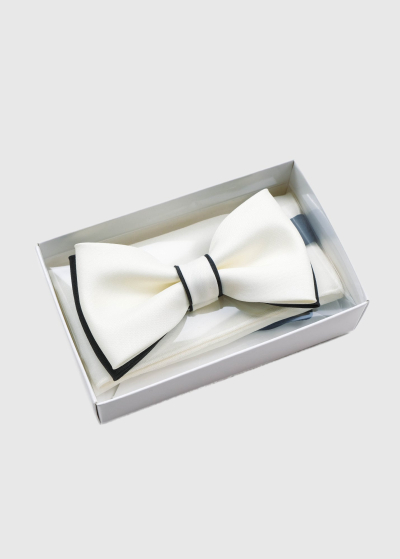 White men's bow tie