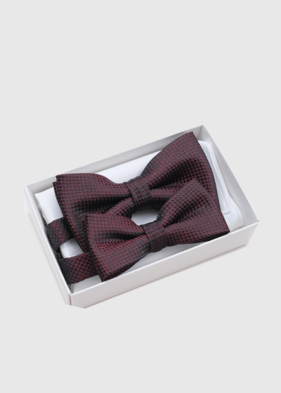 Dark bordo men's bow tie