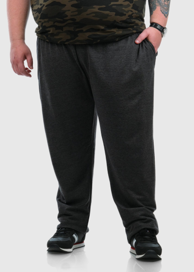 Jacopo Plus Size dark grey men's sweatpants