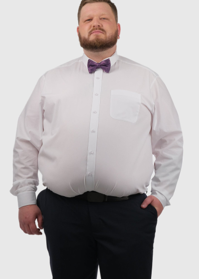 Giuliano Classic Lielo izmēru balts vīriešu krekls