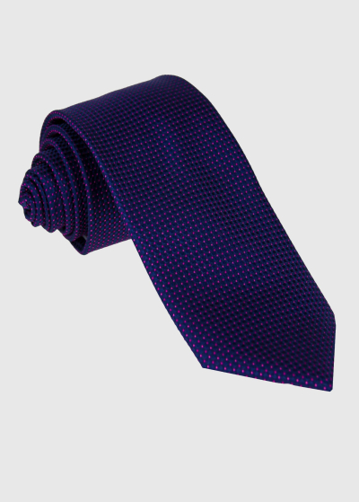 Dark blue men's polka dot tie
