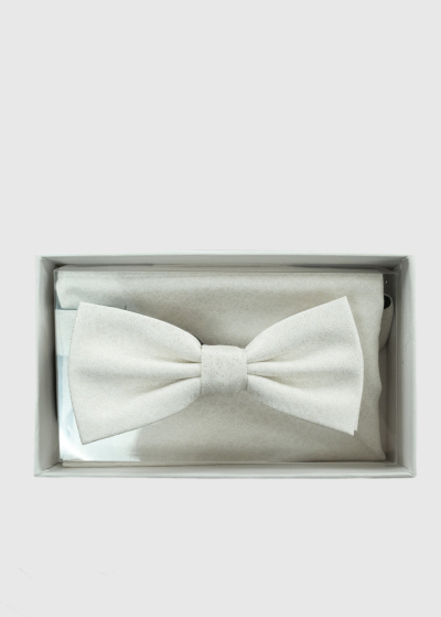 White men's bow tie