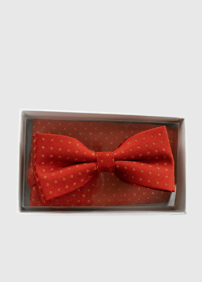 Red men's patterned bow tie