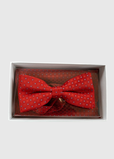 Red men's patterned bow tie