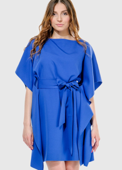 Agata blue dress with belt