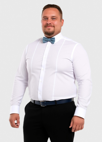 Cesario Slim Fit белая рубашка Большого размера