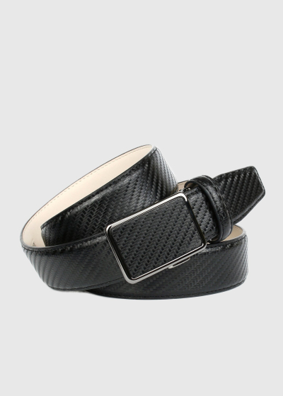 Black leather belt
