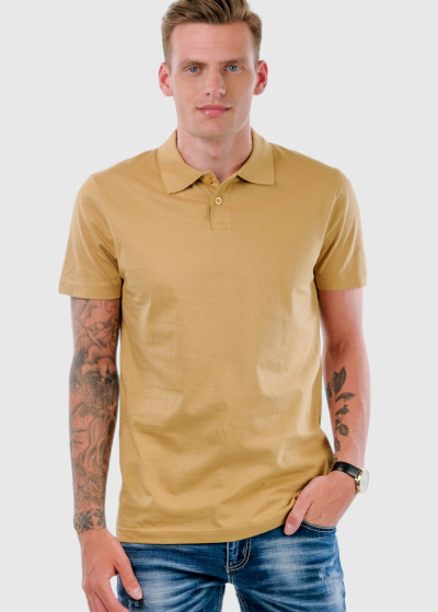 Enrico sand color men's Polo Shirt