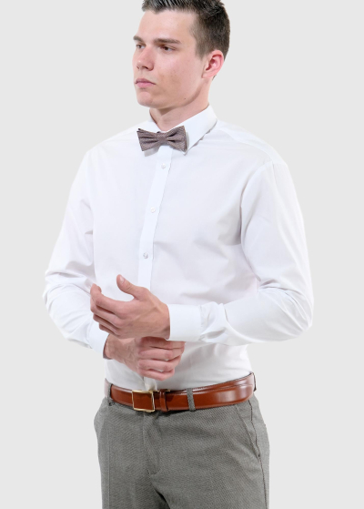 Angelino Slim Fit balts vīriešu krekls