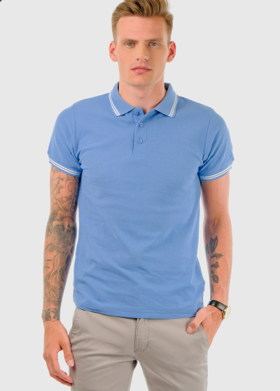 Fausto light blue men's Polo Shirt