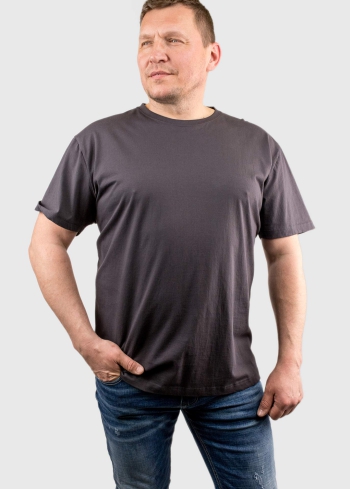 Aurelio Plus Size dark grey men's t-shirt