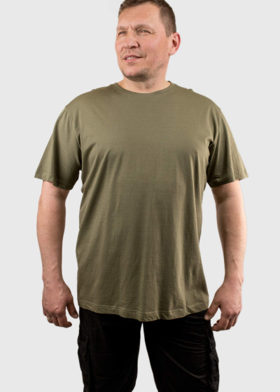 Aurelio Plus Size khaki color men's t-shirt