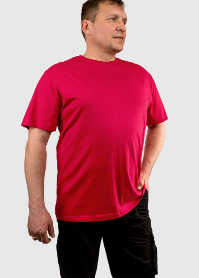 Aurelio Plus Size dark red men's t-shirt