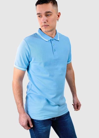 Fausto light blue men's Polo Shirt