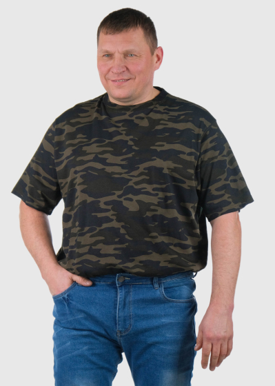 Italo Plus Size camouflage men's t-shirt