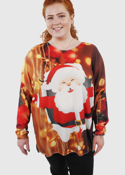 Amelia Lielo izmēru džemperis ar rakstu