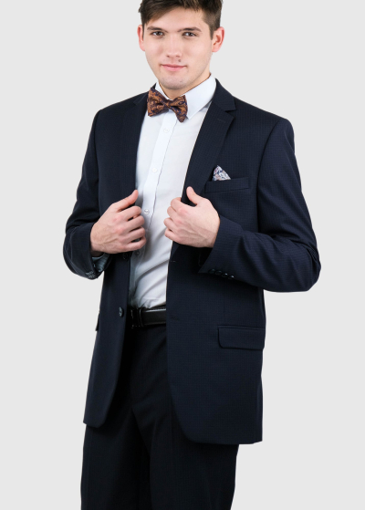 Lando Regular Fit dark blue woolen suit