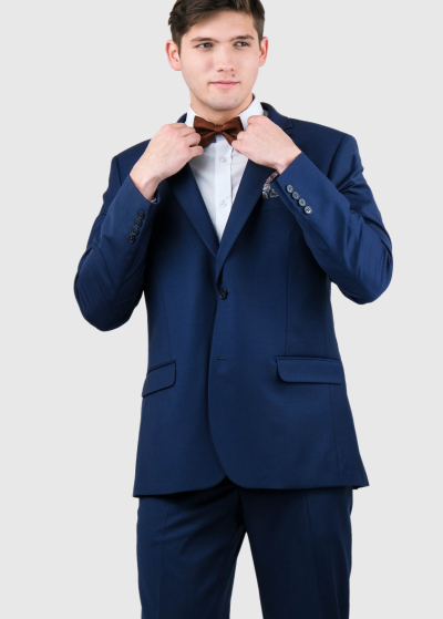 Ladislao Regular Fit blue woolen men's suit